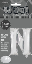 Load image into Gallery viewer, Alphabet Foil (A-Z) 14" inch Package Silver