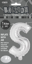 Load image into Gallery viewer, Alphabet Foil (A-Z) 14" inch Package Silver