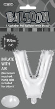Load image into Gallery viewer, Alphabet Foil (A-Z) 14" inch Package Silver