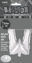 Load image into Gallery viewer, Alphabet Foil (A-Z) 14" inch Package Silver