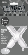 Load image into Gallery viewer, Alphabet Foil (A-Z) 14" inch Package Silver