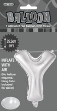 Load image into Gallery viewer, Alphabet Foil (A-Z) 14" inch Package Silver
