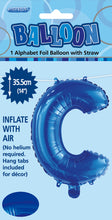 Load image into Gallery viewer, Alphabet Foil (A-Z) 14" inch Package BLUE Letters: A-Z