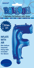 Load image into Gallery viewer, Alphabet Foil (A-Z) 14" inch Package BLUE Letters: A-Z