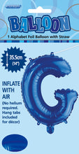 Load image into Gallery viewer, Alphabet Foil (A-Z) 14" inch Package BLUE Letters: A-Z