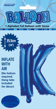 Load image into Gallery viewer, Alphabet Foil (A-Z) 14" inch Package BLUE Letters: A-Z