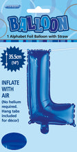 Load image into Gallery viewer, Alphabet Foil (A-Z) 14" inch Package BLUE Letters: A-Z