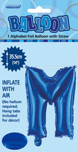 Load image into Gallery viewer, Alphabet Foil (A-Z) 14" inch Package BLUE Letters: A-Z