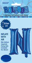 Load image into Gallery viewer, Alphabet Foil (A-Z) 14" inch Package BLUE Letters: A-Z