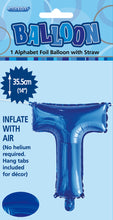 Load image into Gallery viewer, Alphabet Foil (A-Z) 14" inch Package Blue