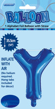 Load image into Gallery viewer, Alphabet Foil (A-Z) 14" inch Package Blue