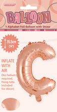 Load image into Gallery viewer, Alphabet Foil (A-Z) 14" inch Package Rose Gold Letters: A-Z