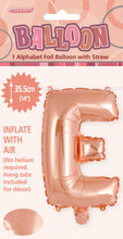 Load image into Gallery viewer, Alphabet Foil (A-Z) 14" inch Package Rose Gold Letters: A-Z