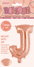 Load image into Gallery viewer, Alphabet Foil (A-Z) 14" inch Package Rose Gold Letters: A-Z