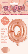 Load image into Gallery viewer, Alphabet Foil (A-Z) 14" inch Package Rose Gold
