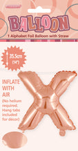 Load image into Gallery viewer, Alphabet Foil (A-Z) 14" inch Package Rose Gold