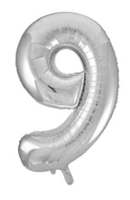 Load image into Gallery viewer, Numeral Foil 34" Package Silver Numbers Balloon