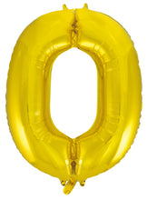 Load image into Gallery viewer, Numeral Foil 34" Package Gold Numbers Balloon Numbers 0-9