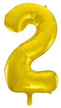 Load image into Gallery viewer, Numeral Foil 34" Package Gold Numbers Balloon Numbers 0-9
