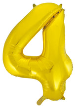 Load image into Gallery viewer, Numeral Foil 34" Package Gold Numbers Balloon Numbers 0-9