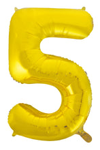 Load image into Gallery viewer, Numeral Foil 34" Package Gold Numbers Balloon Numbers 0-9