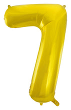 Load image into Gallery viewer, Numeral Foil 34" Package Gold Numbers Balloon Numbers 0-9