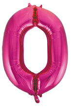 Load image into Gallery viewer, Numeral Foil 34" Package Hot Pink Numbers Balloon Numbers 0-9