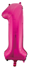 Load image into Gallery viewer, Numeral Foil 34" Package Hot Pink Numbers Balloon Numbers 0-9