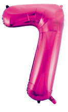 Load image into Gallery viewer, Numeral Foil 34" Package Hot Pink Numbers Balloon Numbers 0-9