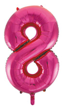 Load image into Gallery viewer, Numeral Foil 34" Package Hot Pink Numbers Balloon