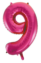 Load image into Gallery viewer, Numeral Foil 34" Package Hot Pink Numbers Balloon