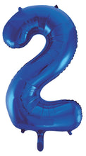 Load image into Gallery viewer, Numeral Foil 34" Package Blue Numbers Balloon