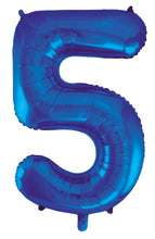 Load image into Gallery viewer, Numeral Foil 34" Package Blue Numbers Balloon