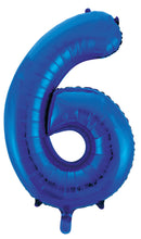 Load image into Gallery viewer, Numeral Foil 34" Package Blue Numbers Balloon