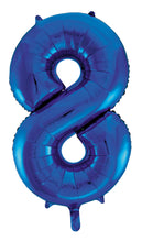 Load image into Gallery viewer, Numeral Foil 34" Package Blue Numbers Balloon