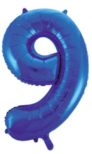 Load image into Gallery viewer, Numeral Foil 34" Package Blue Numbers Balloon