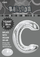 Load image into Gallery viewer, Alphabet Foil (A-Z) 34" inch Package Silver Alphabet A-Z