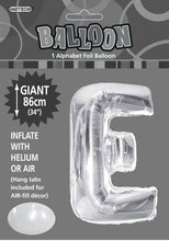Load image into Gallery viewer, Alphabet Foil (A-Z) 34" inch Package Silver Alphabet A-Z