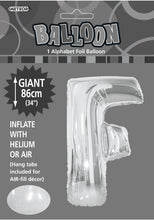 Load image into Gallery viewer, Alphabet Foil (A-Z) 34" inch Package Silver Alphabet A-Z