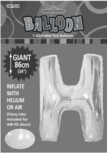Load image into Gallery viewer, Alphabet Foil (A-Z) 34" inch Package Silver
