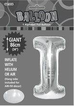 Load image into Gallery viewer, Alphabet Foil (A-Z) 34" inch Package Silver