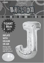 Load image into Gallery viewer, Alphabet Foil (A-Z) 34" inch Package Silver