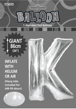 Load image into Gallery viewer, Alphabet Foil (A-Z) 34" inch Package Silver
