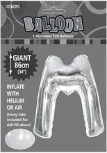 Load image into Gallery viewer, Alphabet Foil (A-Z) 34" inch Package Silver