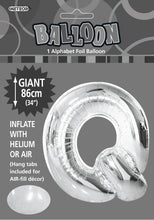 Load image into Gallery viewer, Alphabet Foil (A-Z) 34" inch Package Silver