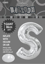 Load image into Gallery viewer, Alphabet Foil (A-Z) 34" inch Package Silver