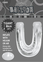 Load image into Gallery viewer, Alphabet Foil (A-Z) 34" inch Package Silver