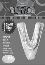 Load image into Gallery viewer, Alphabet Foil (A-Z) 34" inch Package Silver