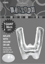 Load image into Gallery viewer, Alphabet Foil (A-Z) 34" inch Package Silver
