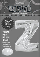 Load image into Gallery viewer, Alphabet Foil (A-Z) 34" inch Package Silver
